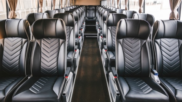 54 passenger charter bus inside cambridge