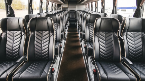 56 passenger charter bus inside fall river