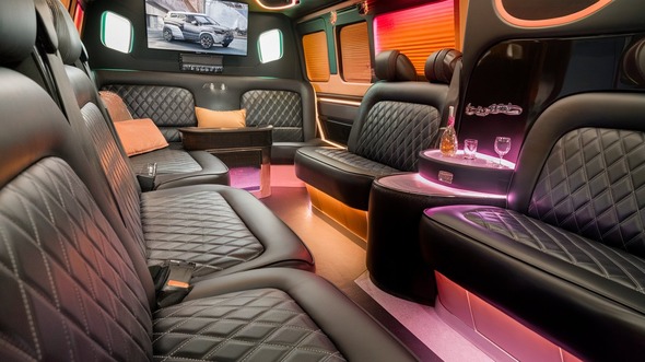 brockton party bus rental interior